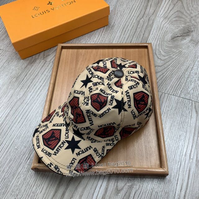 LV新品男士帽子 路易威登星星圖案棒球帽鴨舌帽  mm1329